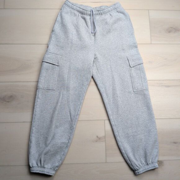 Aritzia Pants - Aritzia Joggers Womens Medium Sweatfleece Cozy Fleece Mega Fit Gray Cargo